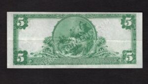 598 Downingtown, Pennsylvania $5 1902 Nationals Back