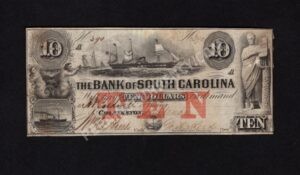 Charleston South Carolina $10 1861 Obsolete Front
