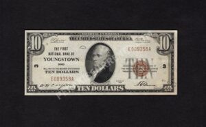 1801-1 Youngstown, Ohio $10 1929 Nationals Front