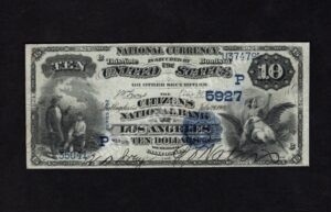 545 Los Angeles, California $10 1882VB Nationals Front