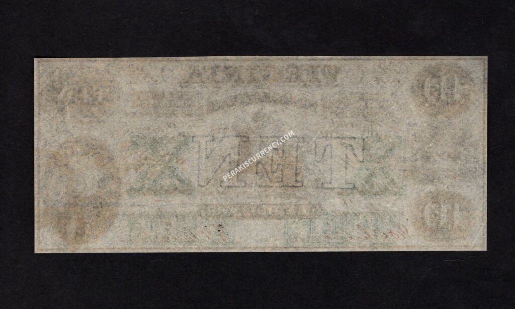 Richmond Virginia $10 1862 Obsolete Back