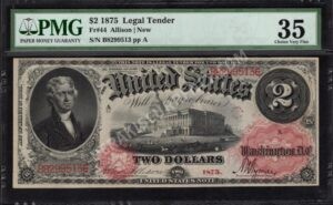 Legal Tender 44 1875 $2 typenote Front
