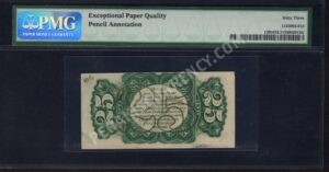 FR 1295 $0.25 3rd Issue fractionals Back