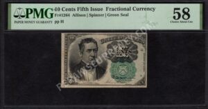 FR 1264 $0.10 5th Issue fractionals Front