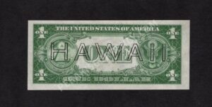 FR 2300 1935A $1 Hawaii Back