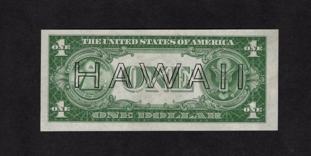 FR 2300 1935A $1 Hawaii Back