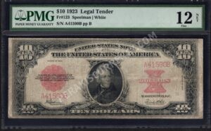 Legal Tender 123 1923 $10 typenote Front