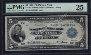 FRBN 782 1918 $5 typenote Front