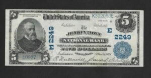 605 Jenkintown, Pennsylvania $5 1902 Nationals Front