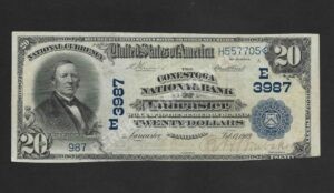 652 Lancaster, Pennsylvania $20 1902DB Nationals Front