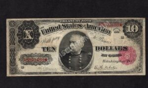 Treasury Notes 368 1890 $10 typenote Front