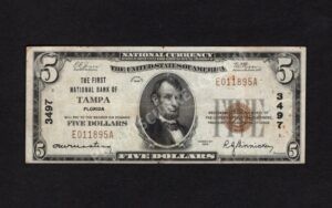 1800-1 Tampa, Florida $5 1929 Nationals Front