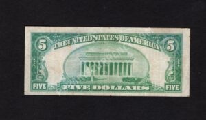 1800-1 Tampa, Florida $5 1929 Nationals Back