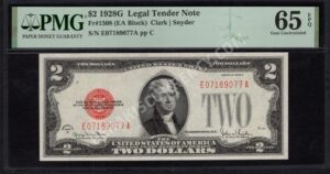 FR 1508 1928G $2 Legal Tender Notes Front