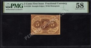 FR 1230 $0.05 1st Issue fractionals Front