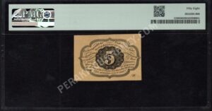 FR 1230 $0.05 1st Issue fractionals Back