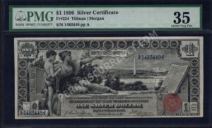 Silver Cert. 224 1896 $1 typenote Front