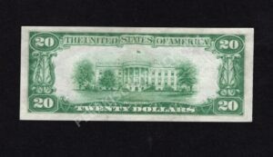 1802-1 Lewistown, Pennsylvania $20 1929 Nationals Back