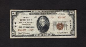 1802-2 Jersey City, Pennsylvania $20 1929II Nationals Front