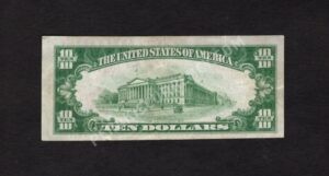 1801-1 Pittston, Pennsylvania $10 1929 Nationals Back