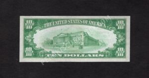 1801-1 Denver, Pennsylvania $10 1929 Nationals Back