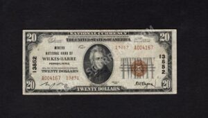 1802-2 Wilkes-Barre, Pennsylvania $20 1929II Nationals Front