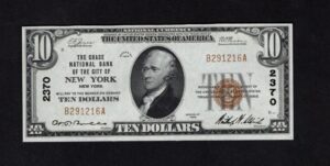 1801-1 New York, New York $10 1929 Nationals Front