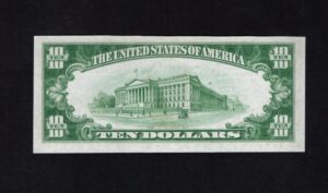 1801-1 New York, New York $10 1929 Nationals Back