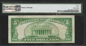 1800-1 Gettysburg, Pennsylvania $5 1929 Nationals Back