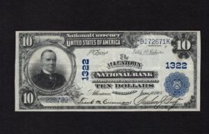 624 Allentown, Pennsylvania $10 1902 Nationals Front