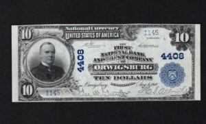 627 Orwigsburg, Pennsylvania $10 1902 Nationals Front