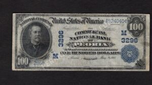 704 Peoria, Illinois $100 1902 Nationals Front