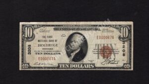 1801-1 Holdrege, Nebraska $10 1929 Nationals Front