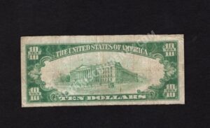 1801-1 Holdrege, Nebraska $10 1929 Nationals Back