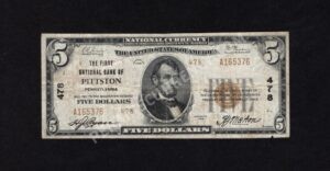 1800-2 Pittston, Pennsylvania $5 1929II Nationals Front