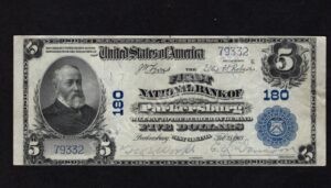 598 Parkersburg, West Virginia $5 1902 Nationals Front