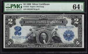 Silver Cert. 253 1899 $2 typenote Front