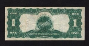 Silver Cert. 233 1899 $1 typenote Back