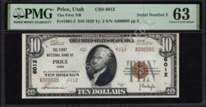 1801-2 Price, Utah $10 1929II Nationals Front