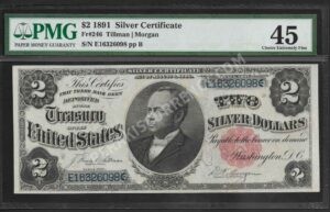 Silver Cert. 246 1891 $2 typenote Front