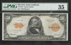 Gold Certificates 1199 1913 $50 typenote Front