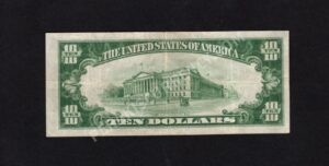 1801-1 Winslow, Arizona $10 1929 Nationals Back