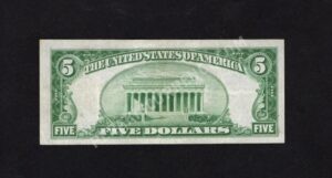 1800-2 Fairbault, Minnesota $5 1929II Nationals Back