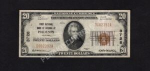 1802-1 Phoenix, Arizona $20 1929 Nationals Front