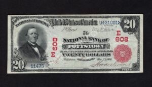 639 Pottstown, Pennsylvania $20 1902RS Nationals Front