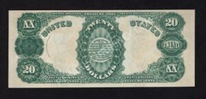 Treasury Notes 375 1891 $20 typenote Back