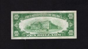FR 2002-G 1928B $10 FRN Back