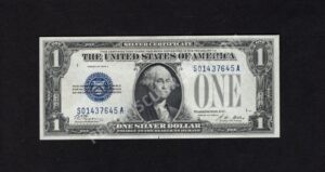 FR 1601 1928A  $1 Silver Certificates Front