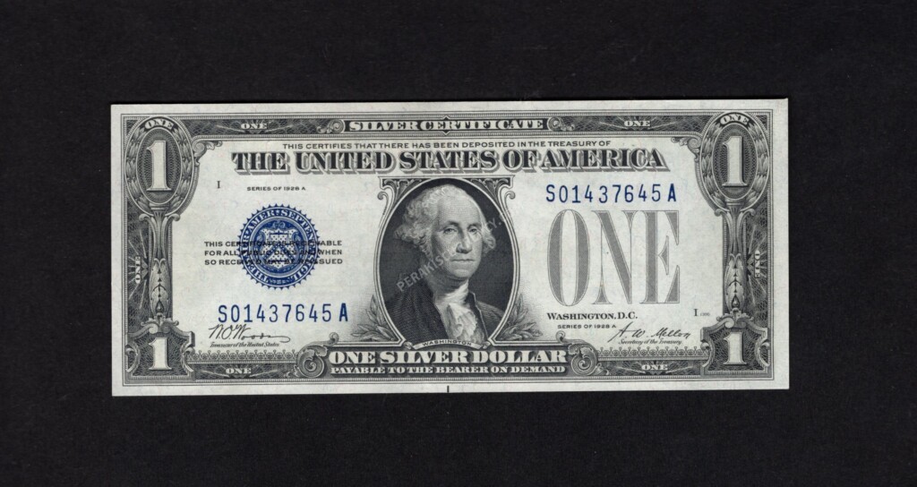 FR 1601 1928A  $1 Silver Certificates Front