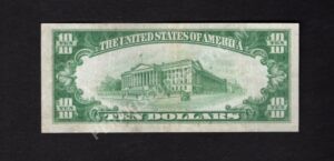 1801-2 Schwenksville, Pennsylvania $10 1929II Nationals Back